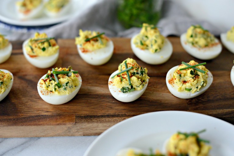 Herbed Goat Cheese Deviled Eggs Simply Scratch