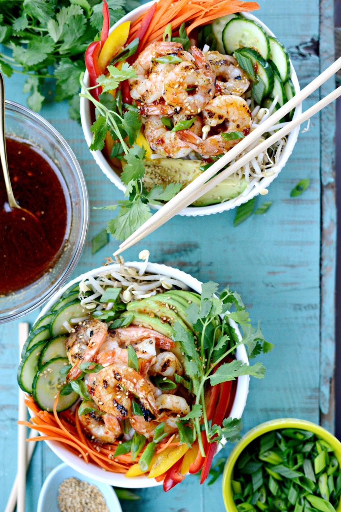 Grilled Shrimp Spring Roll Noodle Bowls l SimplyScratch.com (9)