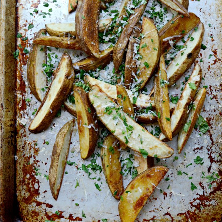 Garlic, Parmesan & Fresh Herb Oven Fries Simply Scratch