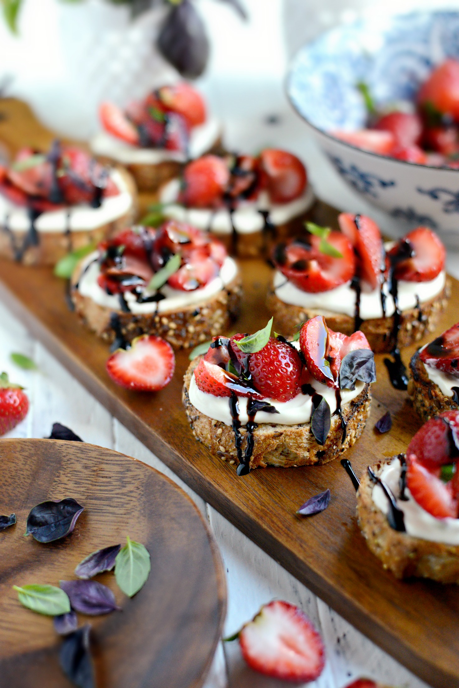 Strawberry Bruschetta with Honey Whipped Goat Cheese Simply Scratch