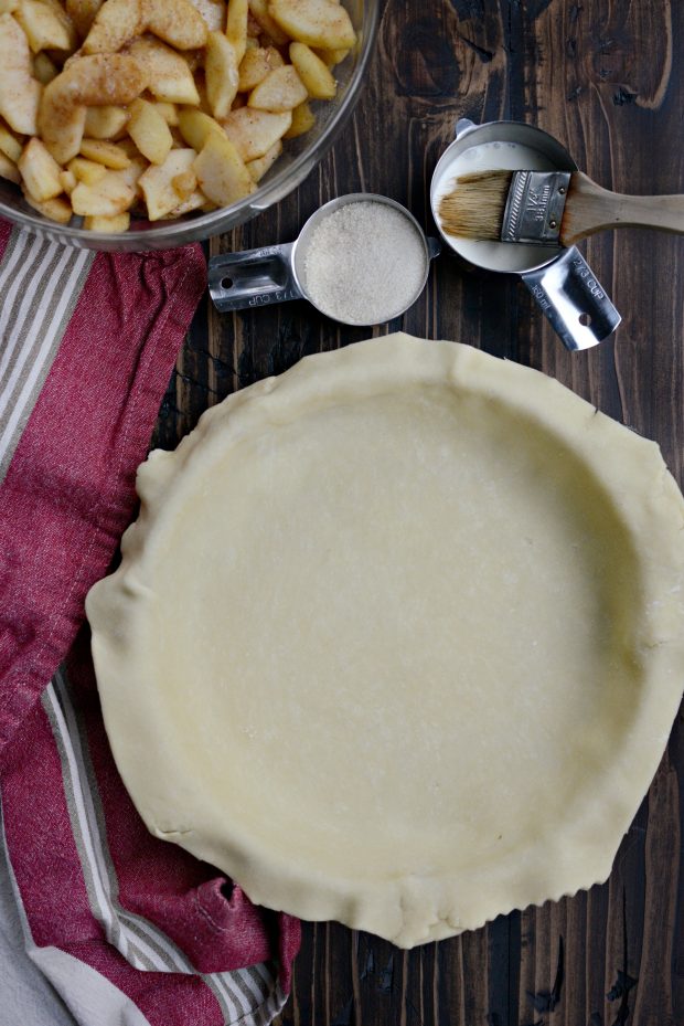 chilled bottom pie dough in pan