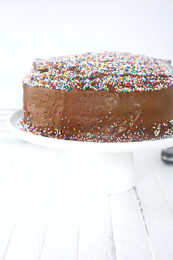 Homemade Chocolate Cake with Chocolate Frosting