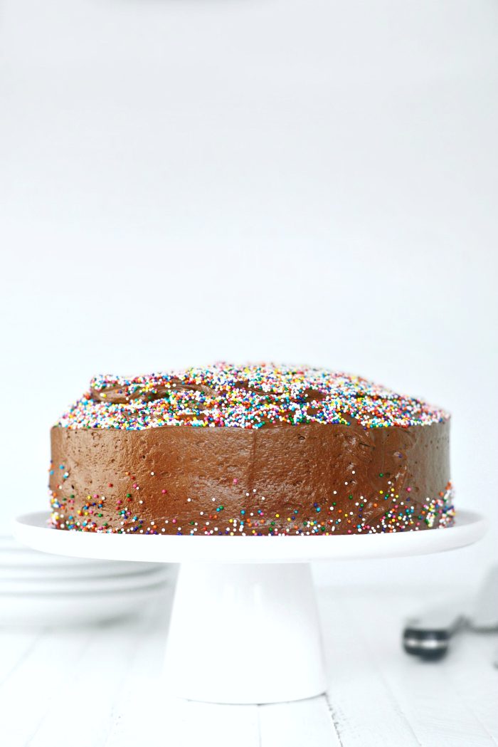 Homemade Chocolate Cake with Chocolate Frosting