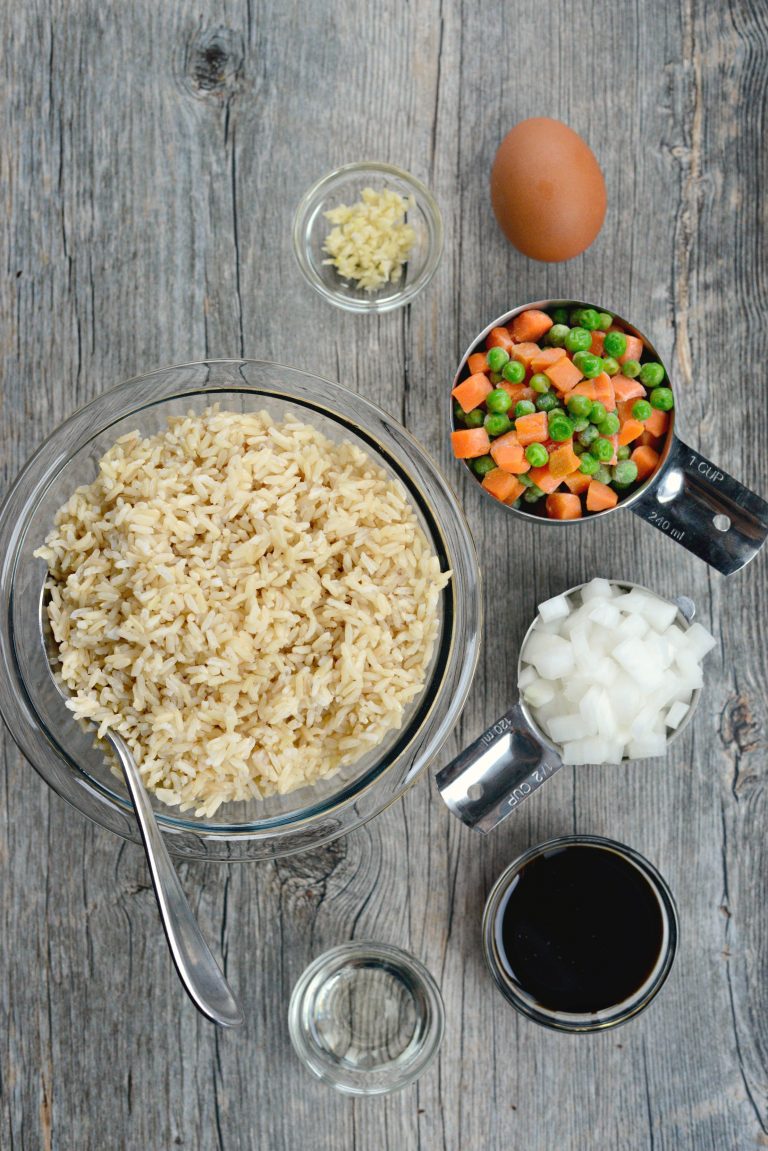 Easy Vegetable Fried Brown Rice with Egg Simply Scratch