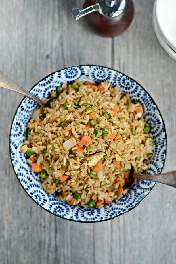 vegetable fried brown rice