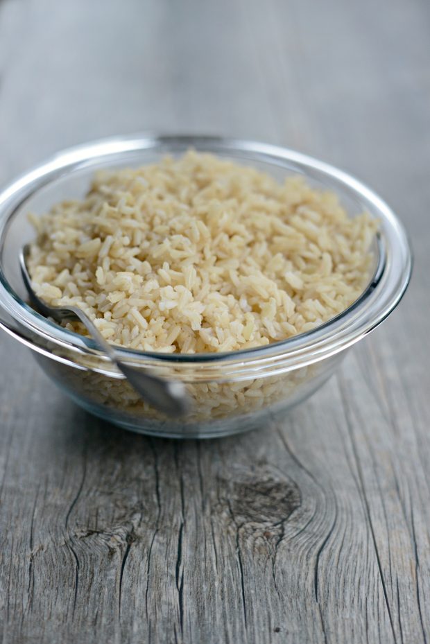 cooked brown rice