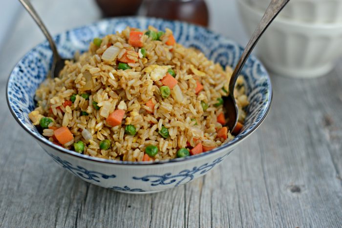 vegetable fried brown rice