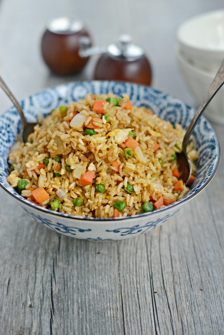 Easy Vegetable Fried Brown Rice with Egg - Simply Scratch
