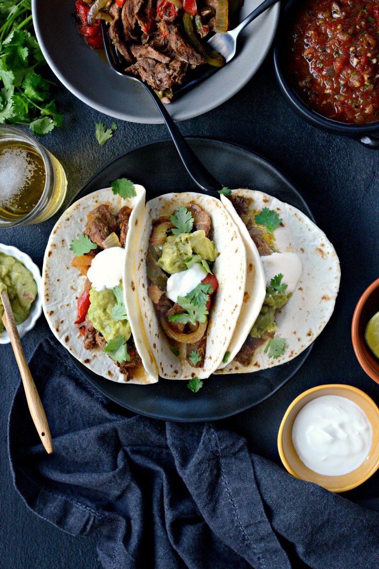 5ingredient Slow Cooker Steak Fajitas Simply Scratch