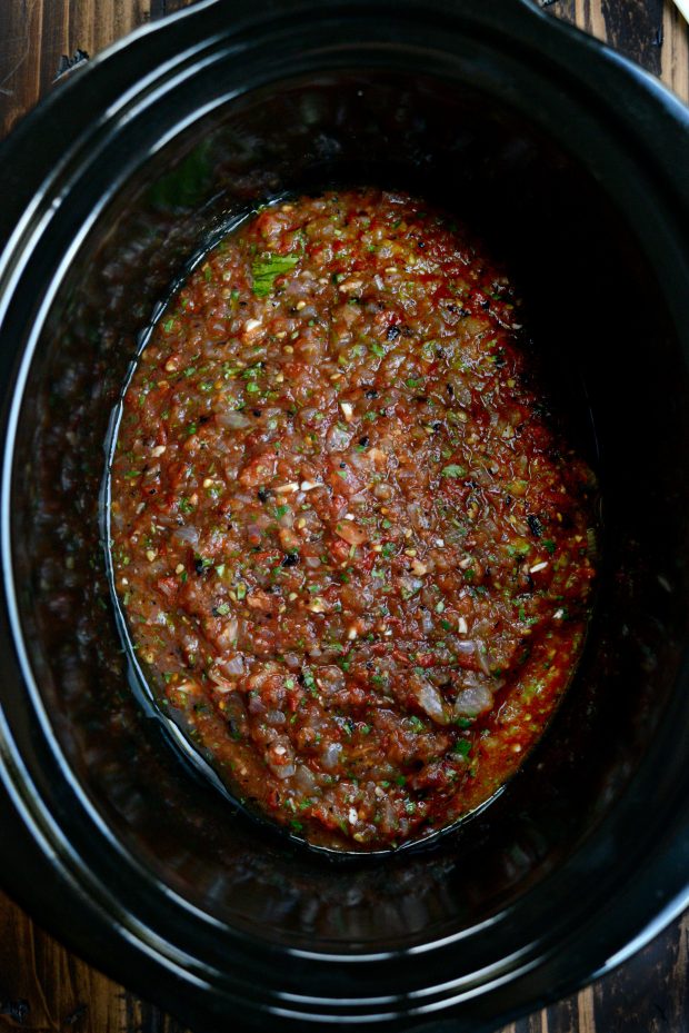 Salsa in slow cooker