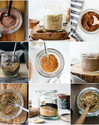 homemade spice blends collage