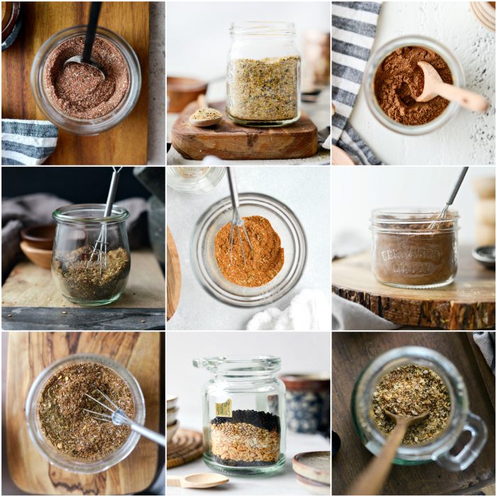 homemade spice blends collage