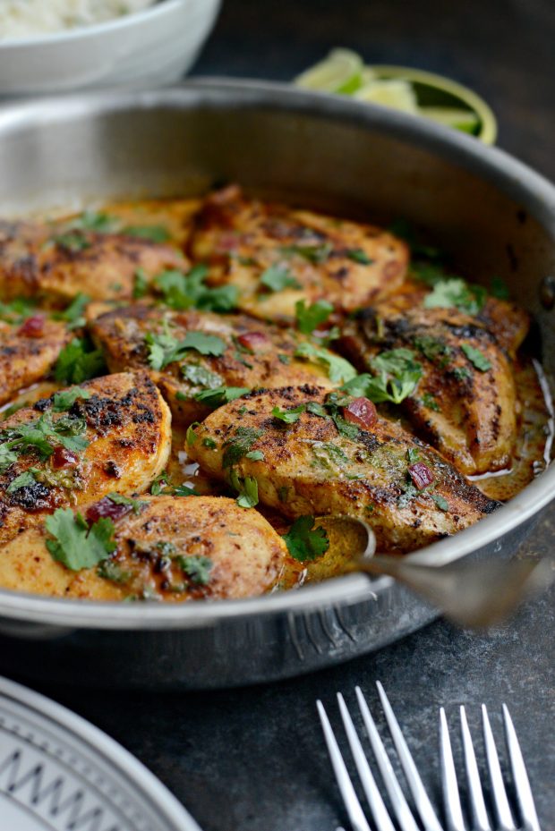 Easy One Skillet Creamy Cilantro Lime Chicken