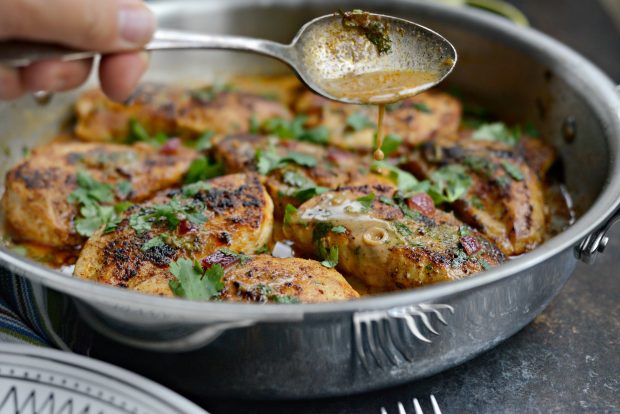 Easy One Skillet Creamy Cilantro Lime Chicken