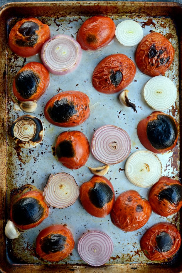 broiled tomatoes, onions and garlic