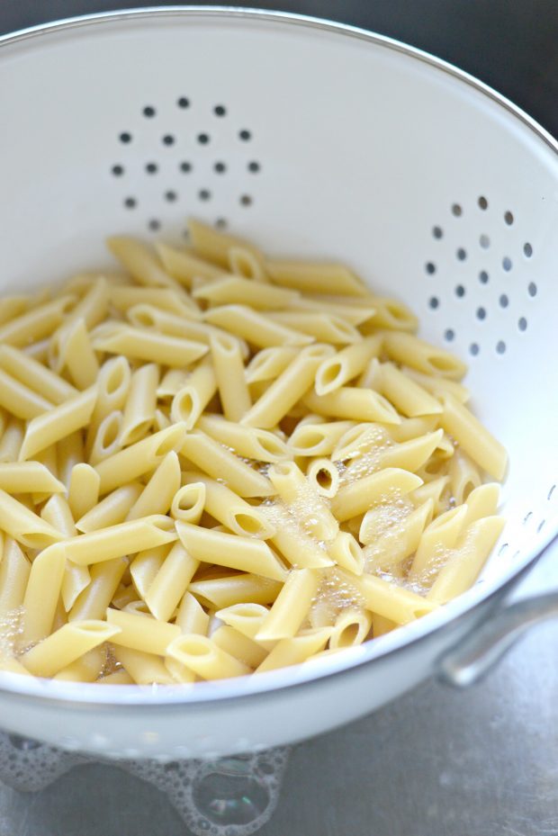 partially cooked noodles