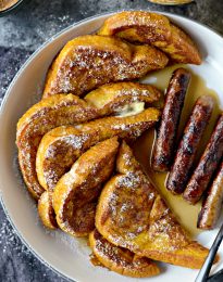 pumpkin French toast with sausage