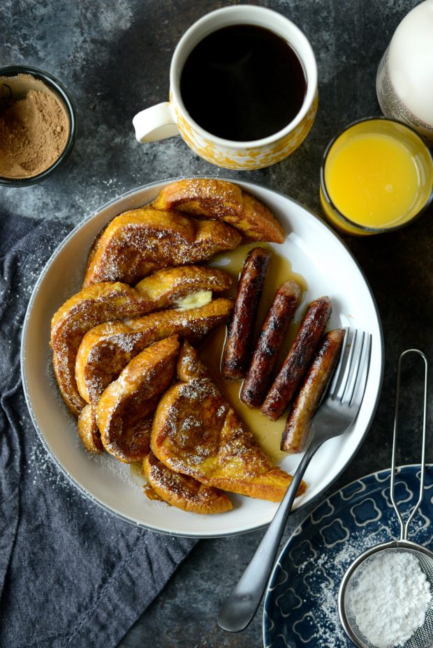 pumpkin French toast with coffee and oj