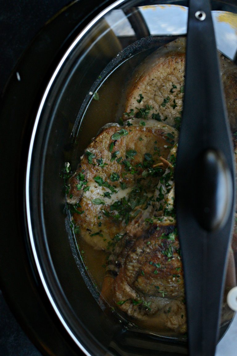 Slow Cooker Pork Chops with Herb Gravy Simply Scratch