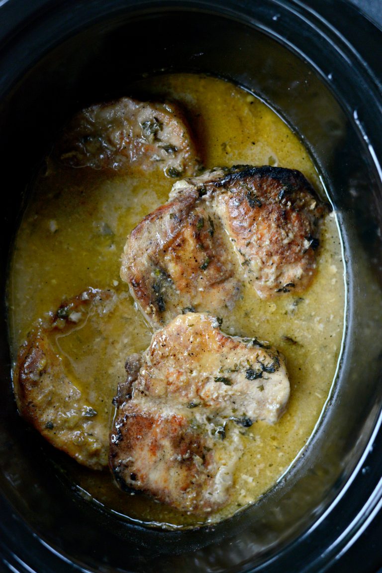 Slow Cooker Pork Chops with Herb Gravy Simply Scratch