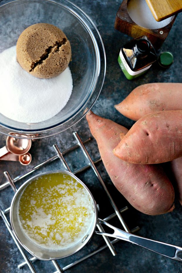 ingredients for slow cooker candied sweet potatoes