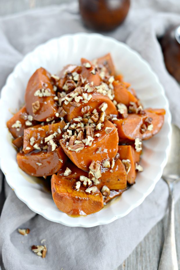 slow cooker candied sweet potatoes