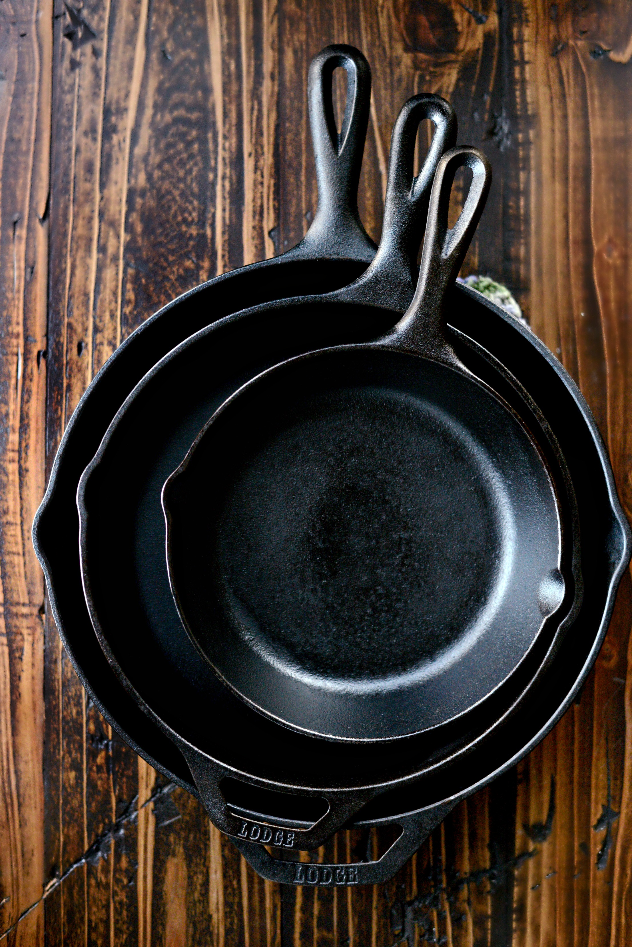 I'm taking great care of this Lodge cast iron skillet. After use I scrape  it out with some hot water while the pan is hot and then wipe it down with a