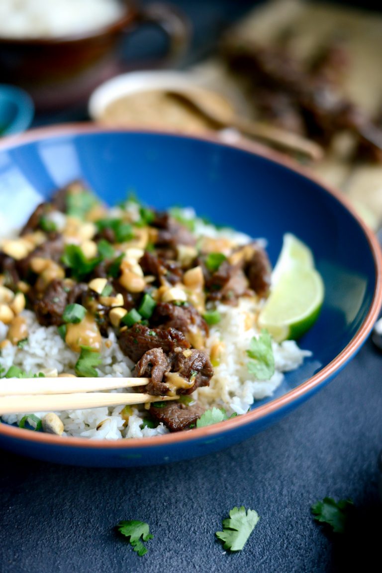 Beef Satay with Peanut Dipping Sauce Simply Scratch