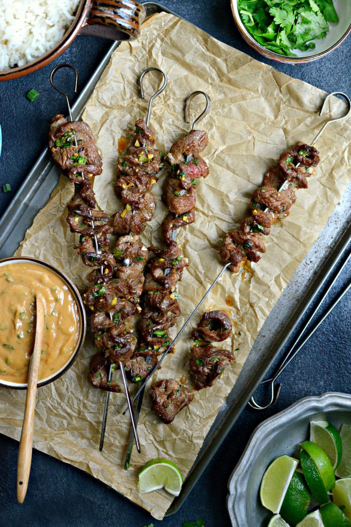 Beef Satay with Peanut Dipping Sauce Simply Scratch