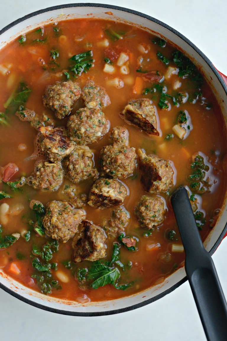 Italian Turkey Meatball Minestrone Soup Simply Scratch