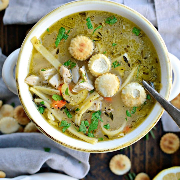 Lemon Rosemary Chicken Noodle Soup Simply Scratch
