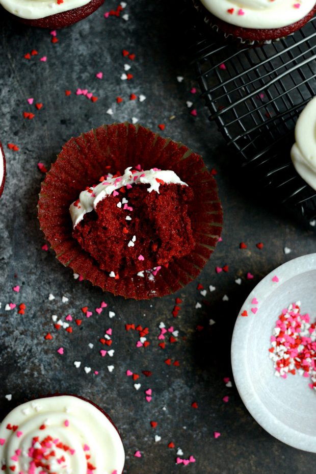 Red Velvet Cupcakes with White Chocolate Cream Cheese Frosting