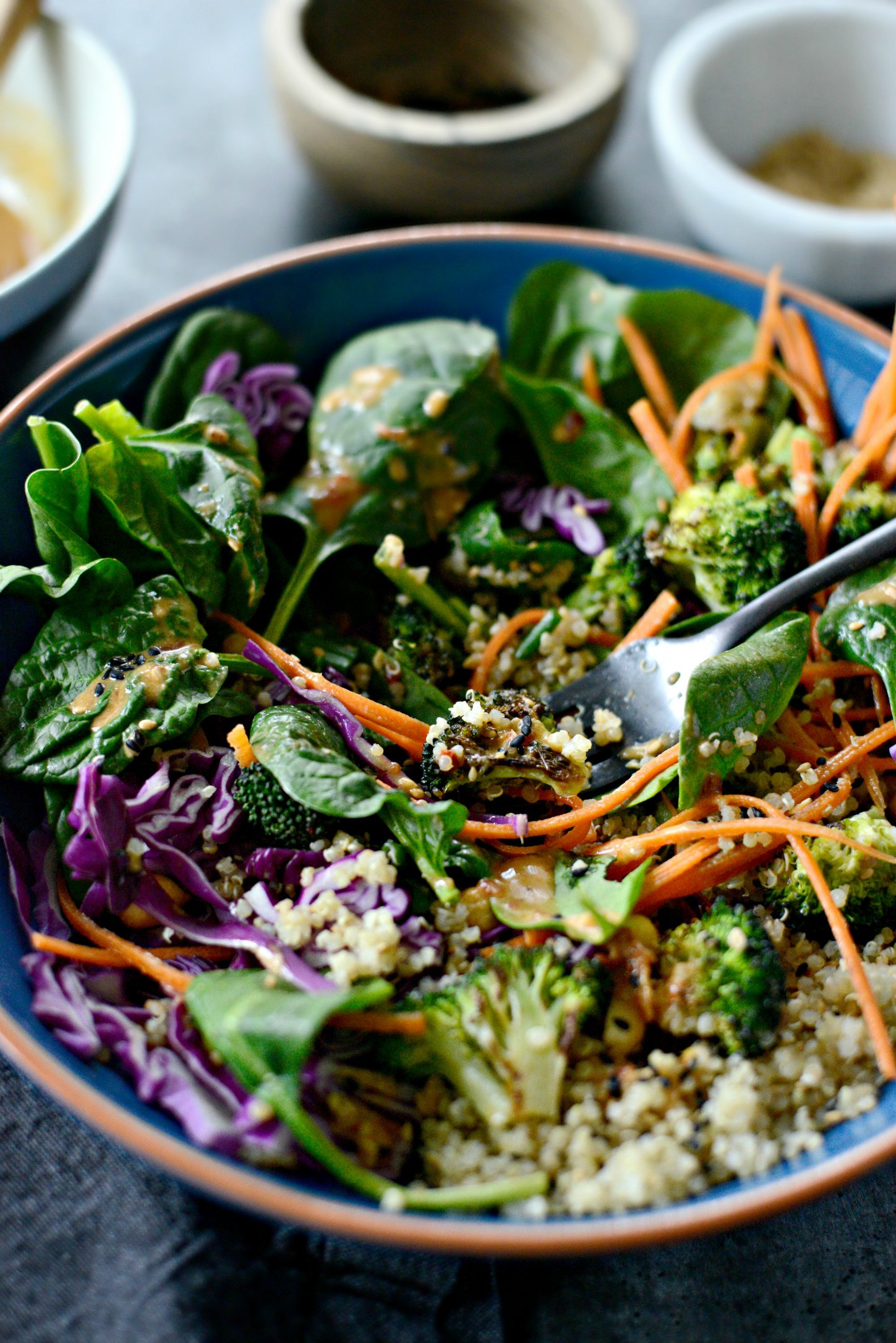 Asian Charred Broccoli Quinoa Bowl - Simply Scratch