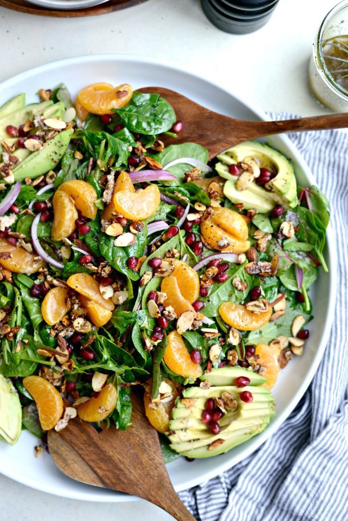 Charred baby gem and orange salad with mustard and poppy seed dressing