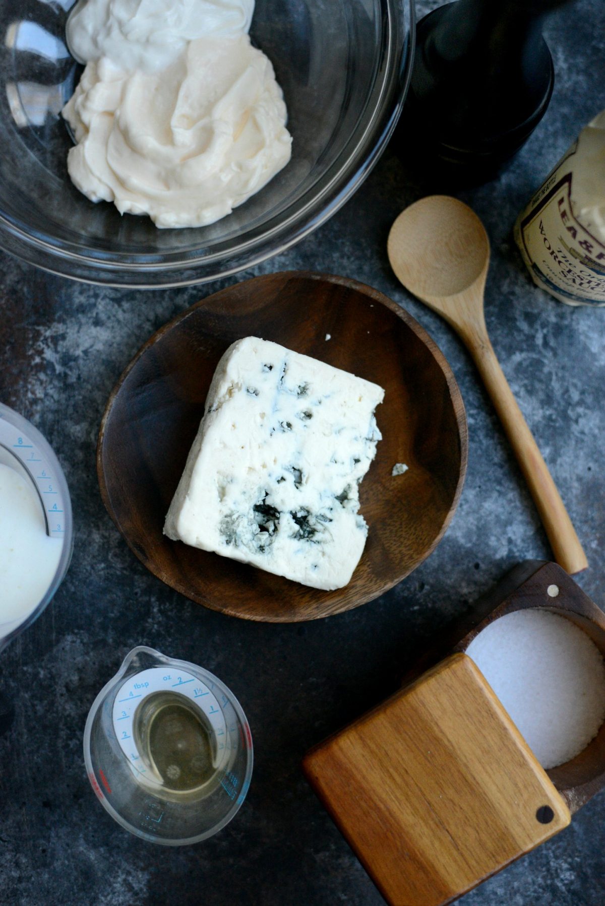 ingredients for Blue Cheese Dip 