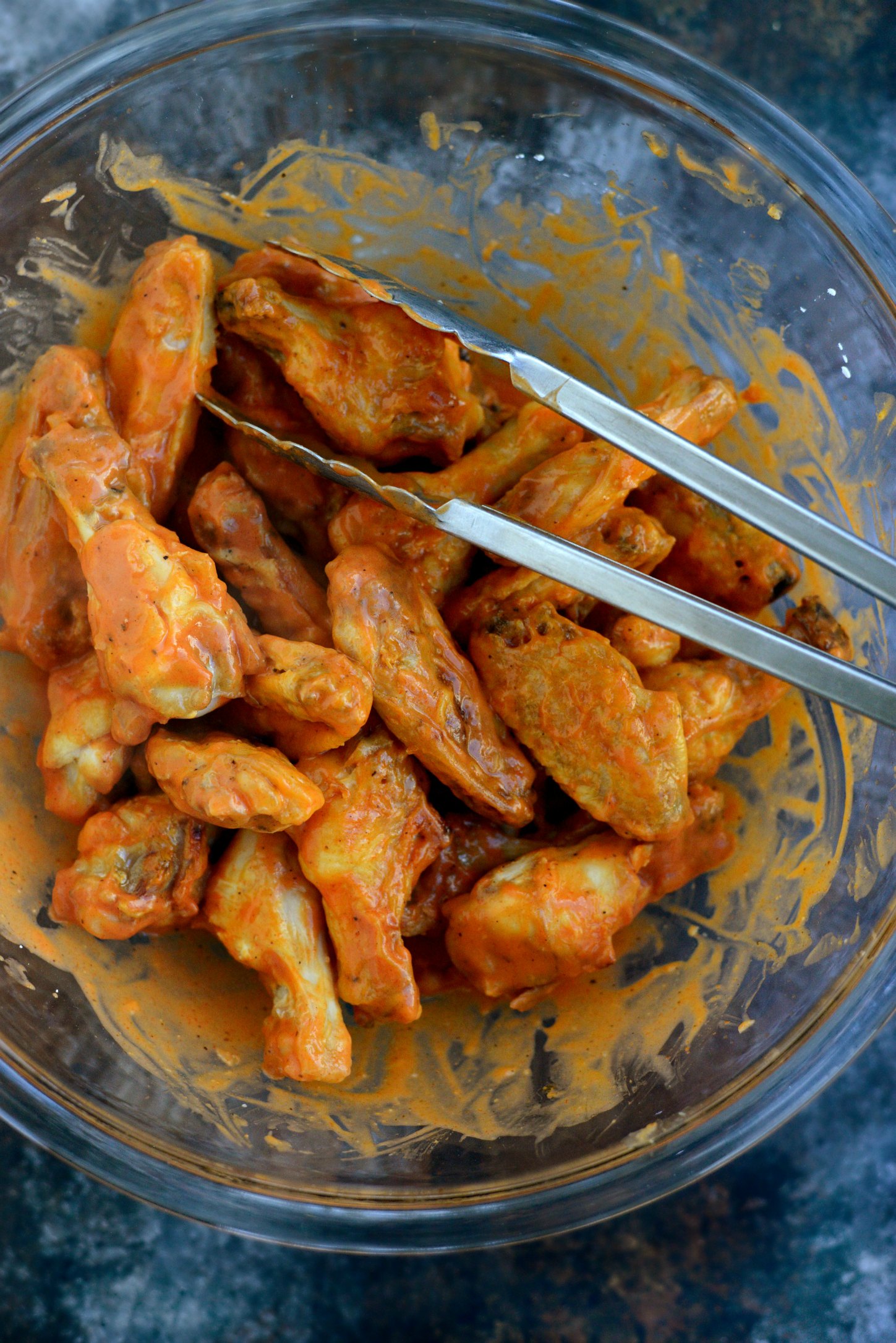 Spicy Garlic Chicken Wings with Blue Cheese Dip Simply Scratch