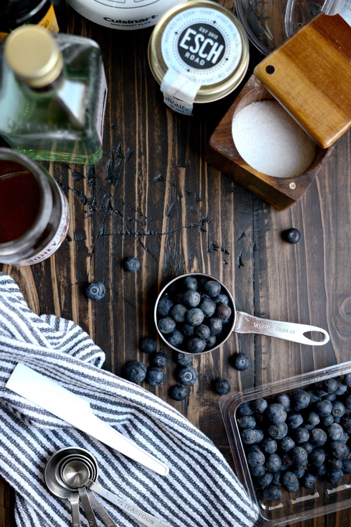 blueberries on wood