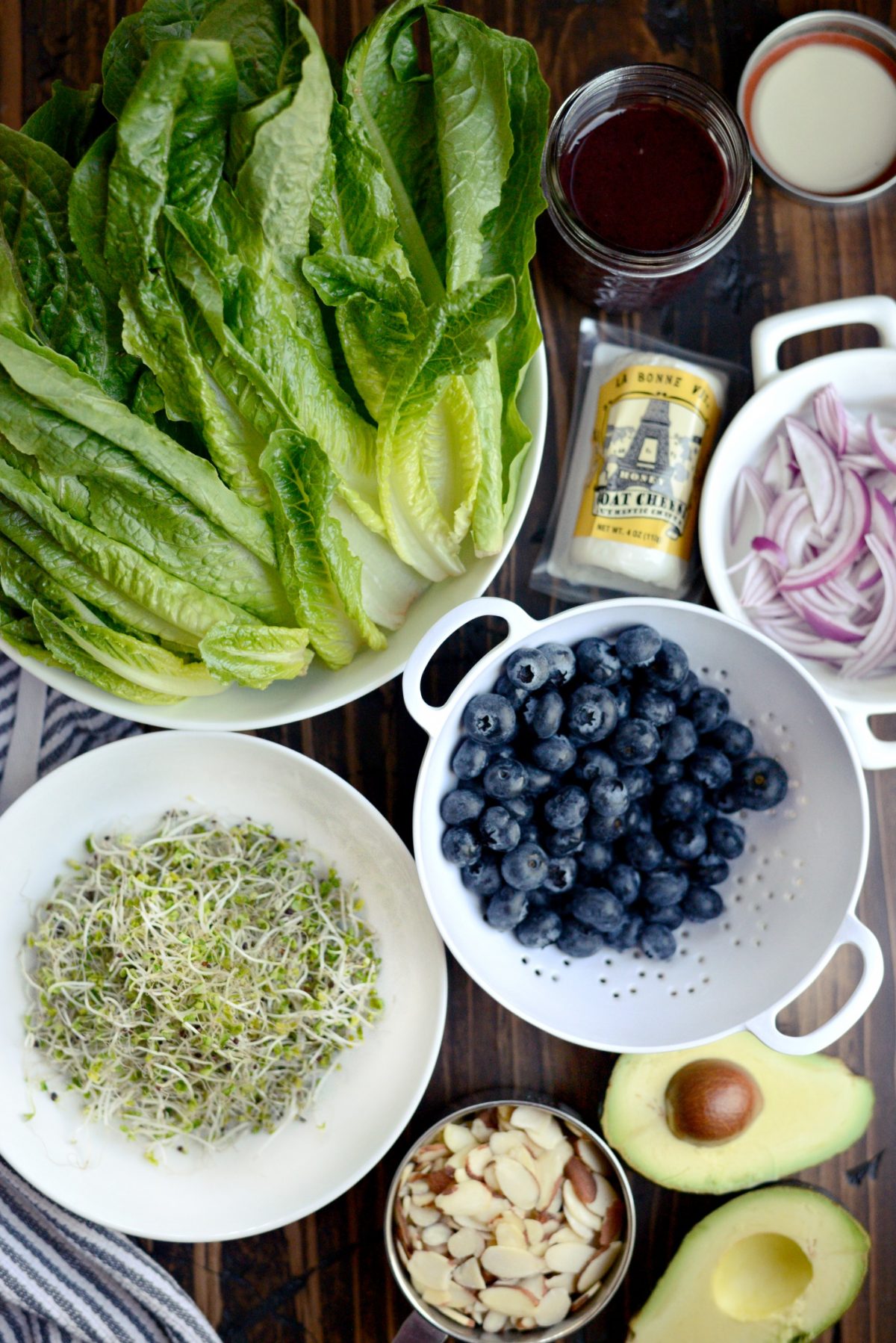 Blueberry Almond Salad ingredients