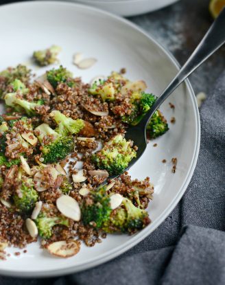 Lemon Broccoli Almond Quinoa