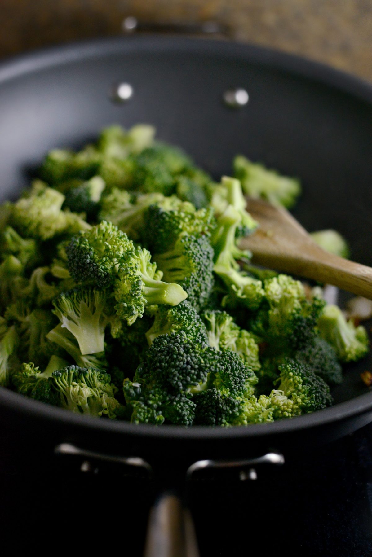 broccoli in skillet