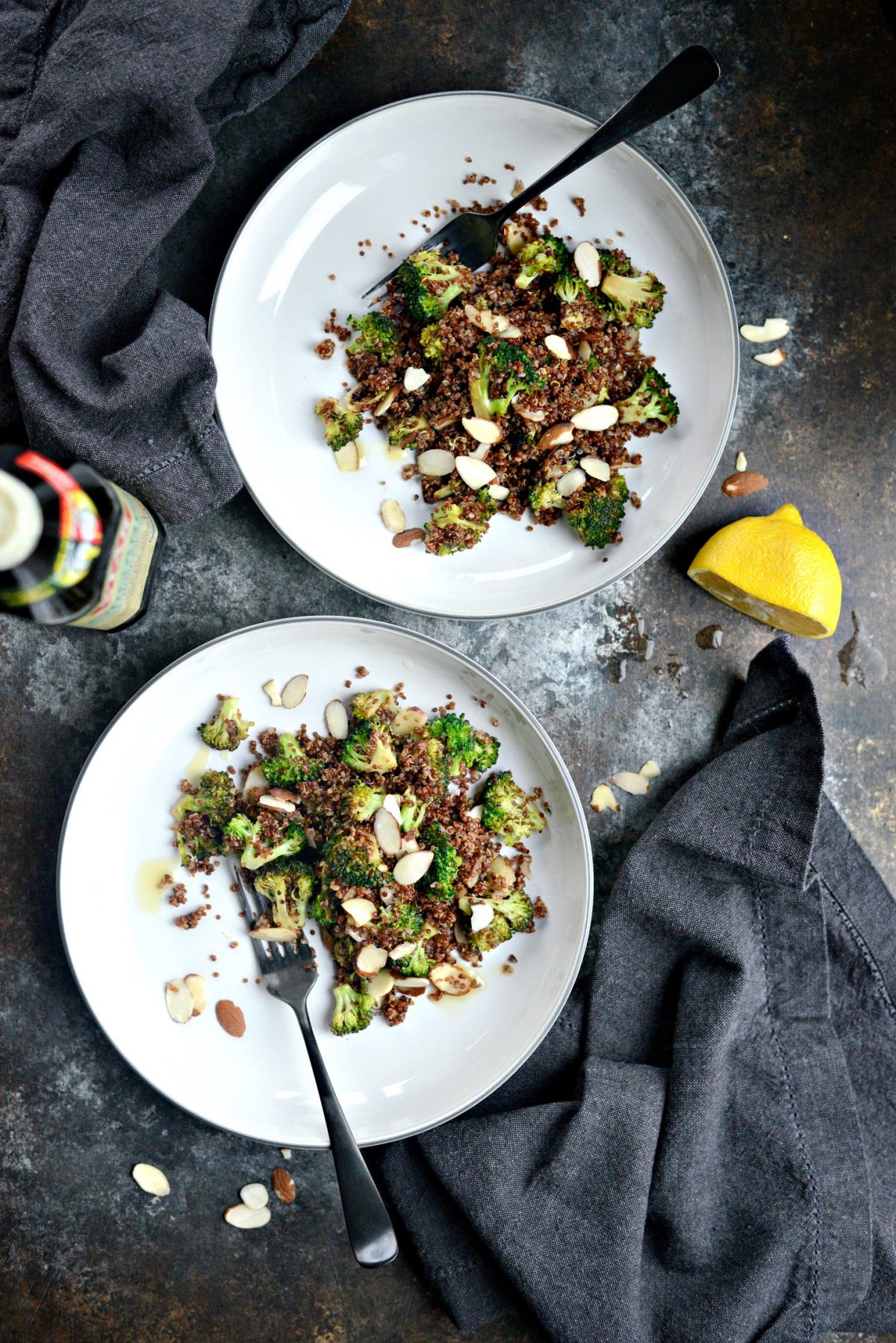 Lemon Broccoli Almond Quinoa