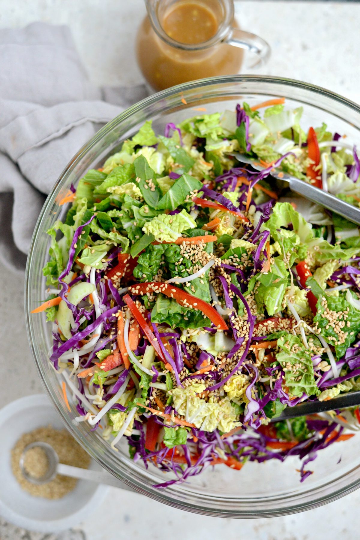 vegetables tossed together in a serving bowl