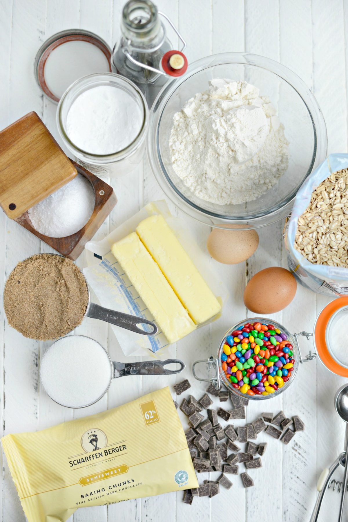 Oatmeal Chocolate Chunk Sunflower Seed Cookies ingredients