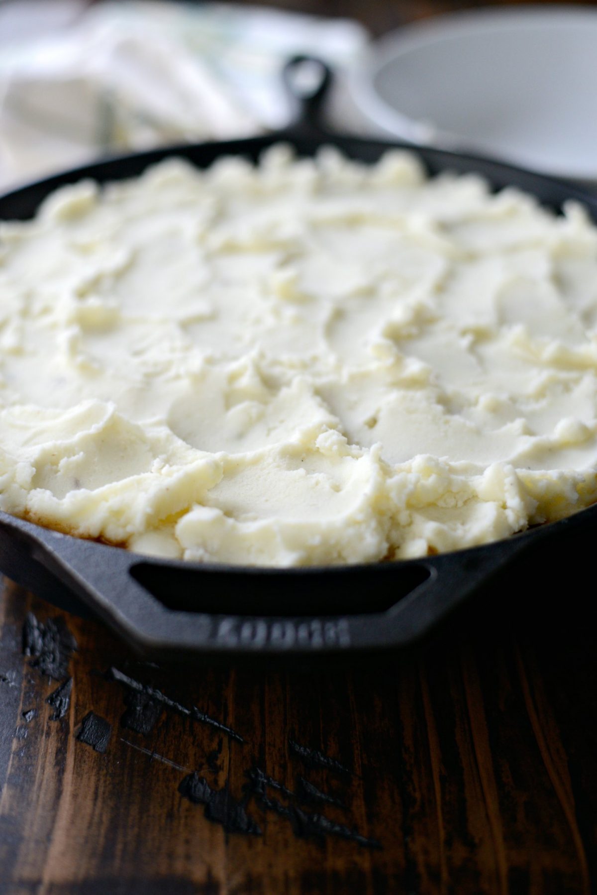 top with mashed potatoes