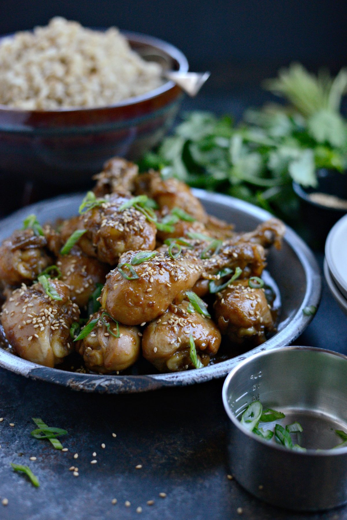 Sriracha Plum Glazed Drumsticks