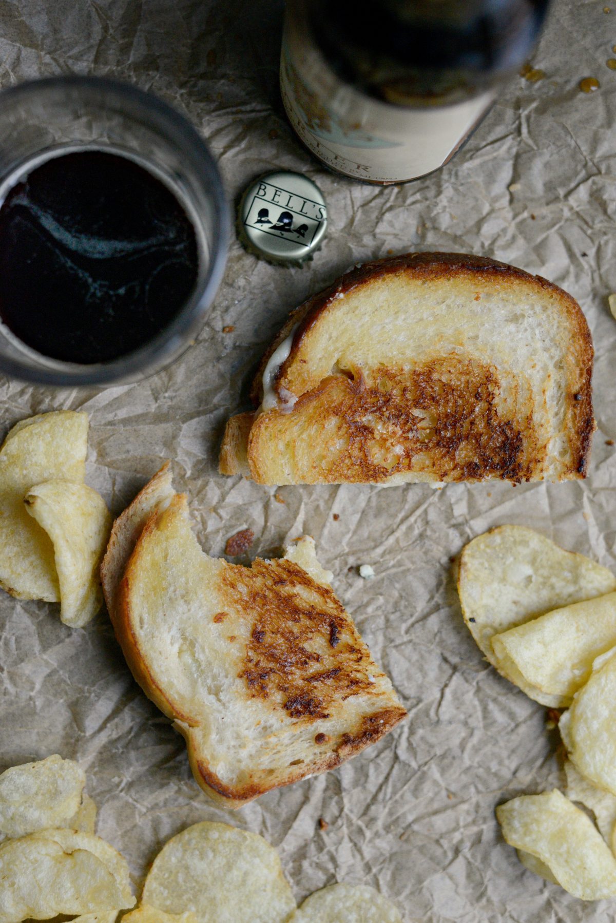 Fancy Three-Cheese Grilled Cheese Sandwich