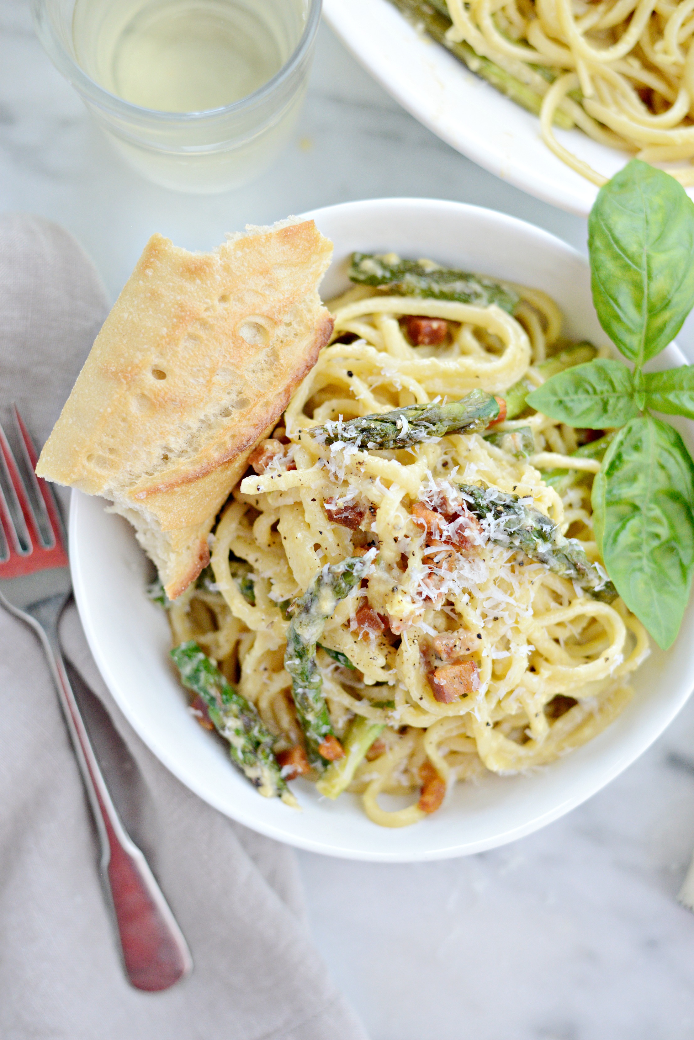 Pancetta Asparagus Carbonara Simply Scratch