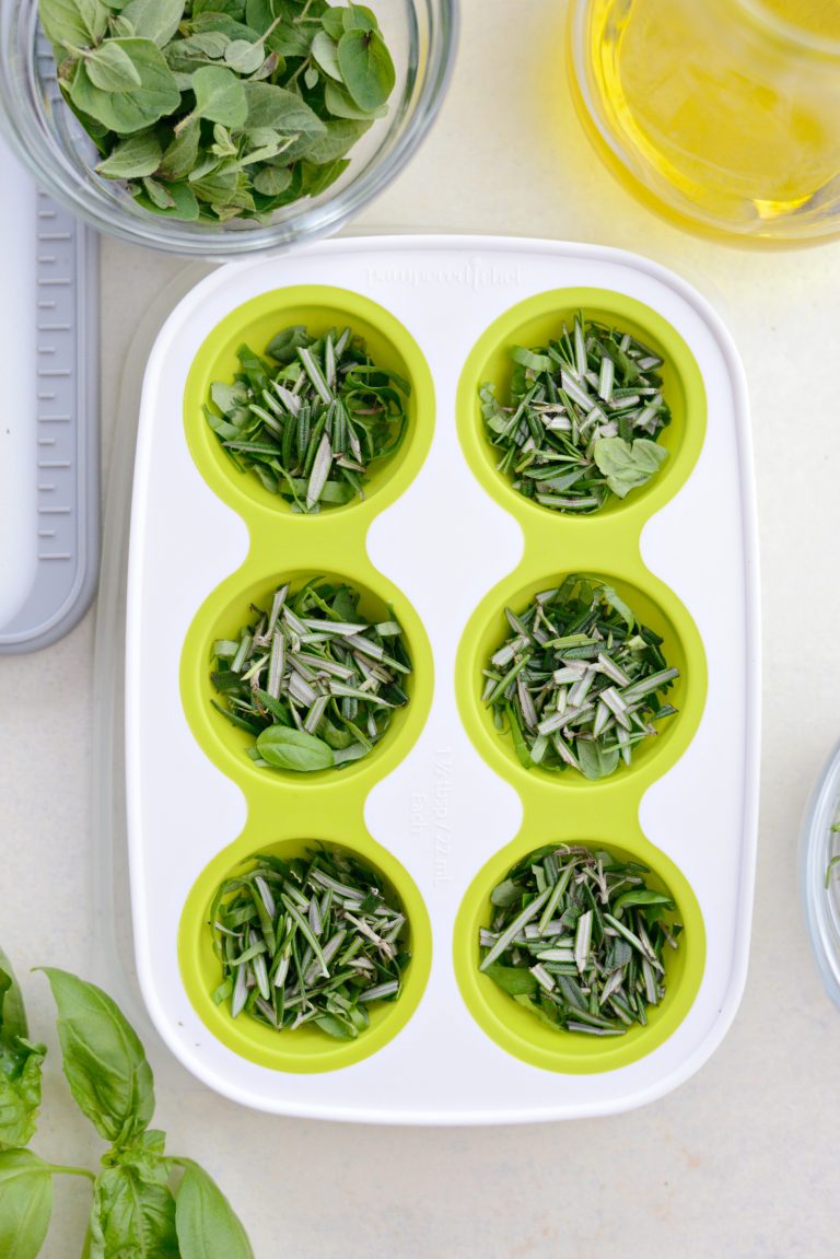 3 Ways to Freeze Fresh Herbs with Pampered Chef Simply Scratch