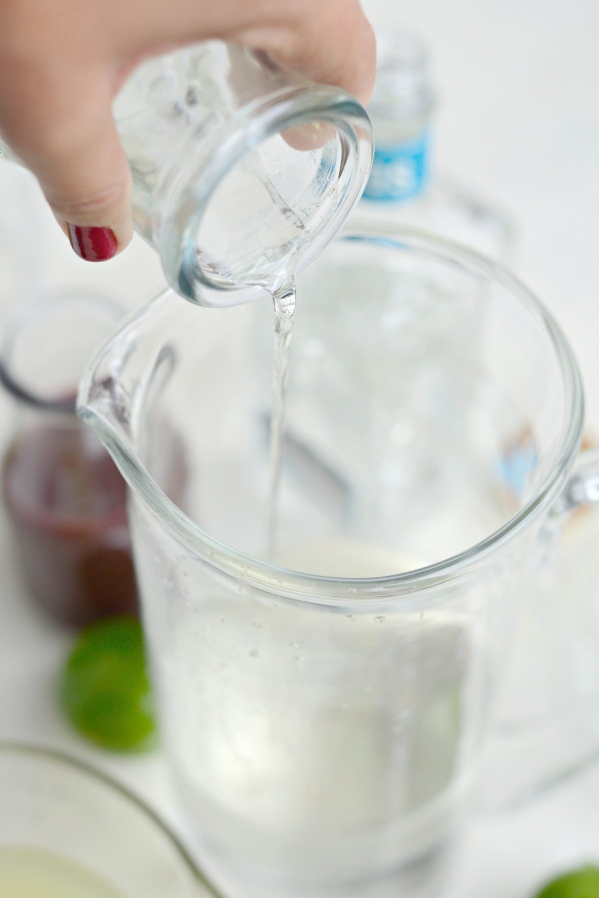 pour in lime juice