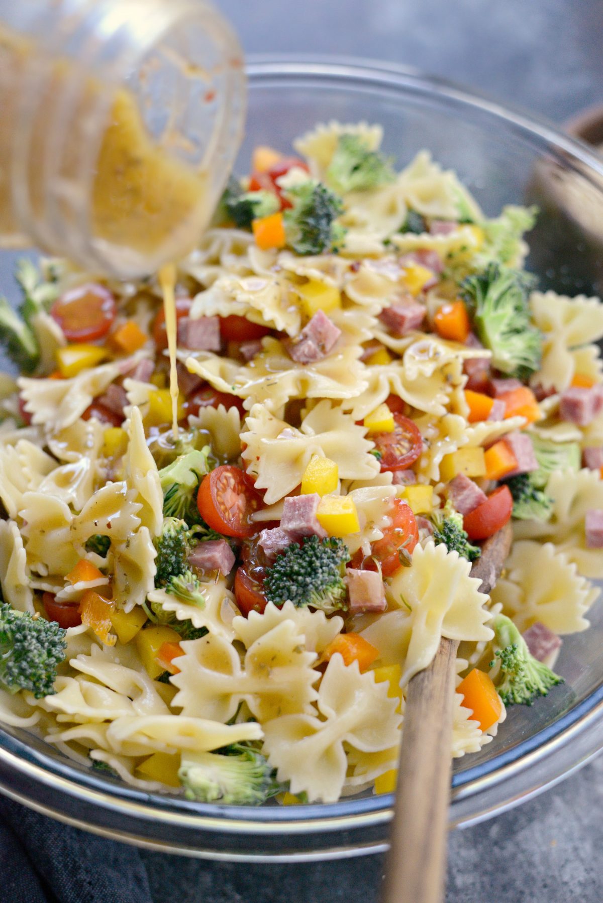Italian Bowtie Pasta Salad l SimplyScratch.com